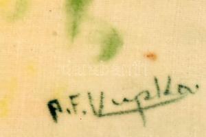 A. F. Kupka jelzéssel: Virágok. Vegyes technika, vászon, 38x28 cm