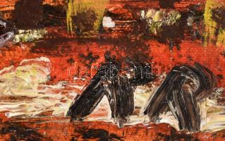 RR jelzéssel: Virágcsendélet. Olaj, vászon, 41x41 cm