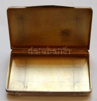 Rendkívül dekoratív vésett ezüst névjegykártya tartó aranyozott belső résszel 45g