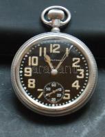 II. Világháborús amerikai Waltham jelzéssel ellátott katonai zsebóra kifogástalan állapotban, számozott hátlappal