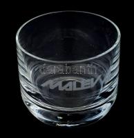 Malév légitársaság 6 darabos üvegpohár szett, jelzéssel, hibátlan, m: 5,5 cm