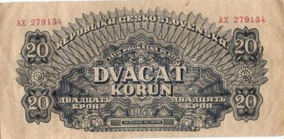 Csehszlovákia 1944. 5K, 20K T:II/III+