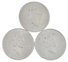 Kanada 1992. 25c Ni "A Kanadai Konföderáció 125. évfordulója" (3xklf) forgalmi emlékkiadás...