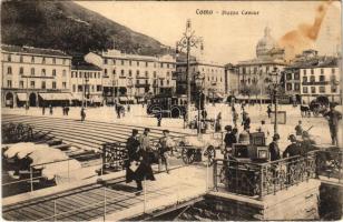 Como, Piazza Cavour, Hotel Olga, Cappelletti, Cafe / square, tram (EK)