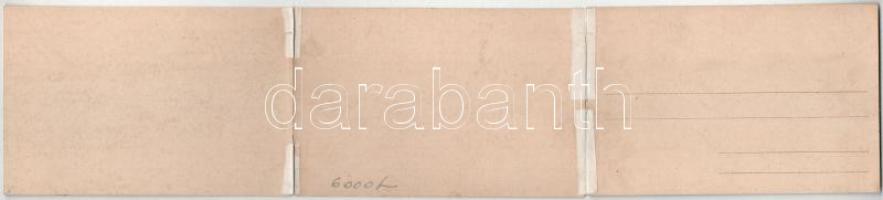 Genova, port, railway station - 3-tiled folding panoramacard (r)