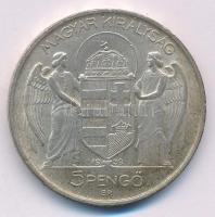 1939. 5P Ag "Horthy balra" T:XF patina, ph. Adamo P8.2