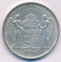 1939. 5P Ag "Horthy balra" T:AU,XF patina, ph. Adamo P8.2