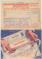 Belvárosi Váltóüzlet Rt. kinyitható reklám képeslapja + sorsjegy (fl)