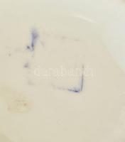 Zsolnay szoknyás bögre, kis kopottsággal, repedéssel, jelzéssel, m: 9,5 cm