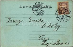 1900 Pozsony, Pressburg, Bratislava; Grassalkovich tér, Lang J. vendéglője. Carl Otto Hayd Kunstanst...