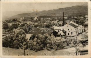 1944 Felsővisó, Viseu de Sus (Máramaros); Papp Simonné fűrészüzeme és a villanytelep / saw mill, power plant (ragasztónyom / gluemark)