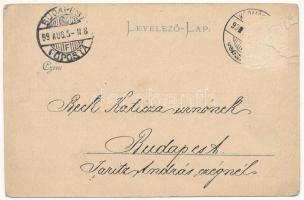 1899 (Vorläufer) Körmöcbánya, Kremnitz, Kremnica; látkép. Verl. v. Leop. J. Ritter / general view (b...