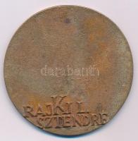 Rajki László (1939- ) 1985. "1985 GENF" kétoldalas bronz emlékérem (67mm) T:AU patina