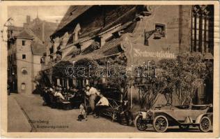 1921 Nürnberg, Nuremberg; Bratwurstglöcklein / restaurant, automobile (EK)