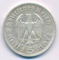 Német Harmadik Birodalom 1935D 5M Ag "Paul von Hindenburg" T:XF German Third Reich 1935D 5...