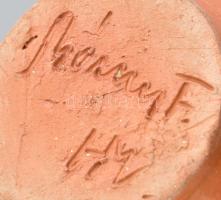 2 darab Mónus Ferenc Hódmezővásárhely bokály, egyiken kopással, jelzettek, m: 19,5 cm