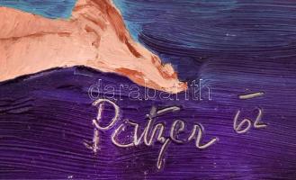 Patzer jelzéssel: Akt. Olaj, farost, 38x27,5 cm