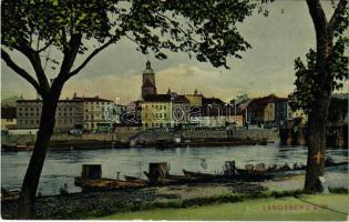 1909 Landsberg am Warthe, port, ships