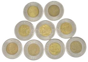 Kanada 1999-2017. 2D (7xklf) forgalmi emlékkiadások + 2015. 2D (2x) technológia hibás veretek T:UNC-...