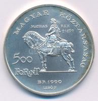 1990. 500Ft Ag "Mátyás király / Beatrix" kapszulában T:BU Adamo EM113