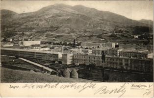 1905 Sarajevo, Lager / military barracks + K. und K. Milit Post Sarajevo