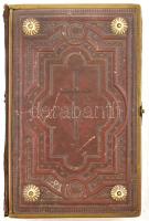 Martin von Cochem: Großer goldener Himmel-Schlüssel, oder: sehr nützliches und trostreiches Gebetbuch (...). Bp., 1901, Rózsa. Német nyelven. Félvászon díszkötésben, az első kötéstábla faragott csontberakással és körben réz kerettel, csatokkal, aranyozott lapélekkel, gerince sérült, borítója kopott, néhány lap foltos, előzéklapon és szennylapon régi német nyelvű és Piliscsaba bejegyzésekkel /  Half linen binding, front cover richly decorated, spine damaged, alltogether somewhat worn condition