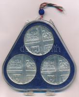 1977. 200Ft Ag (3xklf) "Magyar festők II. / Csontváry, Mányoki, Rippl-Rónai" érmesor plomb...