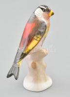 Aquincum porcelán madárka. Kézzel festett, jelzett, hibátlan, 11cm