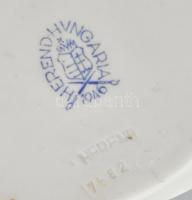 Herendi porcelán tálka és kis váza. Kézzel festett, jelzett, hibátlan m: 7 cm, d: 8 cm,