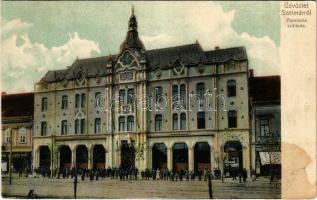 Szatmárnémeti, Satu Mare; Pannonia szálloda, Halász Mór és Roth üzlete. Reizer János kiadása / hotel, shops (fl)
