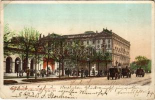 1909 Wien, Vienna, Bécs; Burgthor mit neuen Burgtract / castle, horse-drawn carriages (Rb)