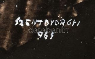 Szentgyörgyi Kornél (1916-2006): Éjszaka Monotípia, tus, papír, jelzett, üvegezett keretben 29x36 cm