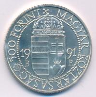 1991. 500Ft Ag "II. János Pál pápa látogatása" kapszulában T:BU Adamo EM120