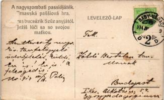 1914 Nagyszombat, Tyrnau, Trnava; A nagyszombati passiójáték. Jézus búcsúzik Szűz anyjától / Trnavsk...