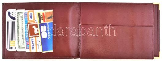 Férfi irattartó, barna színű, újszerű állapotban, 16x11,5 cm