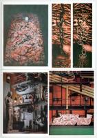 25 db modern művészeti képeslap felvágatlan párokban a Mozgó Világ kiadásában