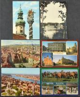 Kb. 100 db MODERN magyar város képeslap / Cca. 100 modern Hungarian town-view postcards
