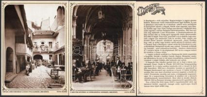 1986 Budapest Anno, 10 db Klösz György fotóival illusztrált képeslap, többnyelvű kísérőfüzettel. Kia...