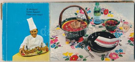 3 db modern magyar receptes képeslapfüzet / 3 modern Hungarian postcard booklets with recipes