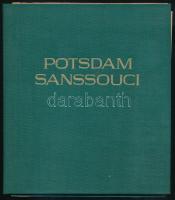 Potsdam Sanssouci, 11 db fekete-fehér fotó, kézzel feliratozott kartonon, egészvászon-mappában, 20,5x18 cm