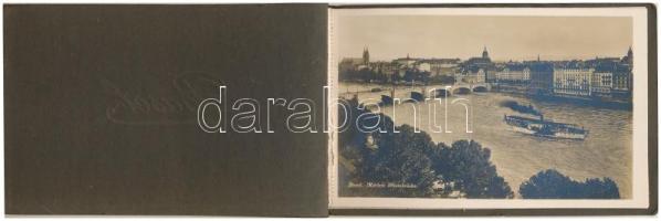 3 db RÉGI képeslap füzet: Basel, Párizs, Velence / 3 pre-1945 postcard booklets: Basel, Paris, Venezia