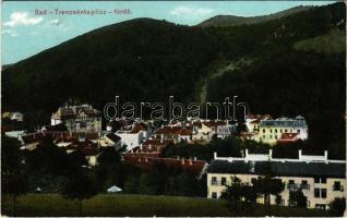Trencsénteplic, Trencianske Teplice; látkép. Wertheim Zsigmond kiadása / general view, spa (EK)