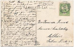 Trencsénteplic, Trencianske Teplice; látkép. Wertheim Zsigmond kiadása / general view, spa (EK)