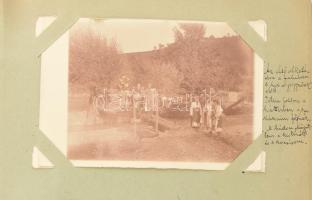 cca 1916-1917 Egy első világháborús tiszt fényképes front naplója. nagyrészt erdélyi képek Dobra, Ma...