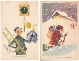 25 db MODERN magyar retro grafikai képeslap vegyes minőségben. Képzőművészeti Alap / 25 modern Hunga...