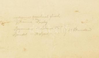 Zepely Julianne jelzéssel: Kereszt. Ceruza, papír, Hátoldalán autográf leirattal. 42x58 cm