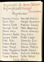 1975-1976 Dózsa György raj naplója, úttörő napló rajzokkal, mellékletekkel, műbőr-kötésben, 29x19,5 ...