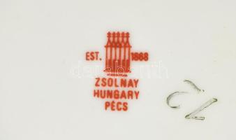 Zsolnay Széchenyi István szakközép porcelán tálka. Kézzel festett, jelzett, hibátlan. eredeti dobozá...