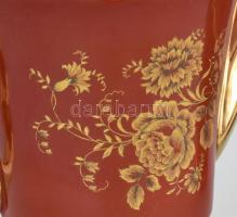 Zsolnay manófüles mokkás készlet. Hatszemélyes, tejkiöntő nélkül. Kézzel festett, jelzett, minimális...