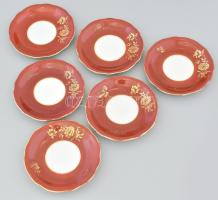 Zsolnay manófüles mokkás készlet. Hatszemélyes, tejkiöntő nélkül. Kézzel festett, jelzett, minimális...